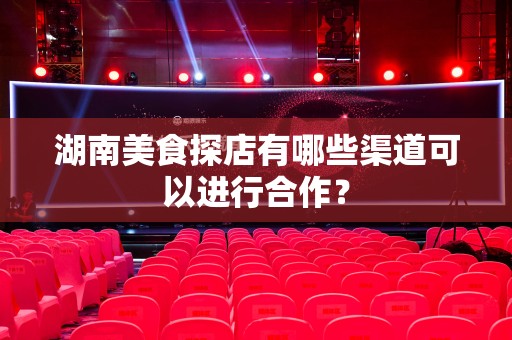 湖南美食探店有哪些渠道可以进行合作？