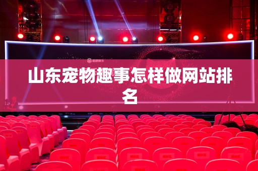 山东宠物趣事怎样做网站排名