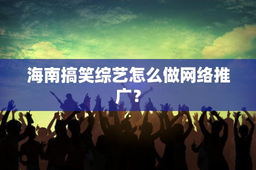 海南搞笑综艺怎么做网络推广？